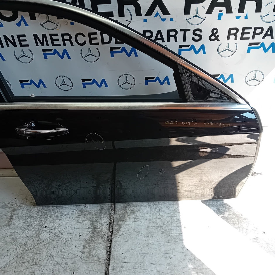 MERCEDES S-CLASS W222 SLN DRIVER FRONT DOOR OSF BLACK 2014 ON COMPLETE FMD355