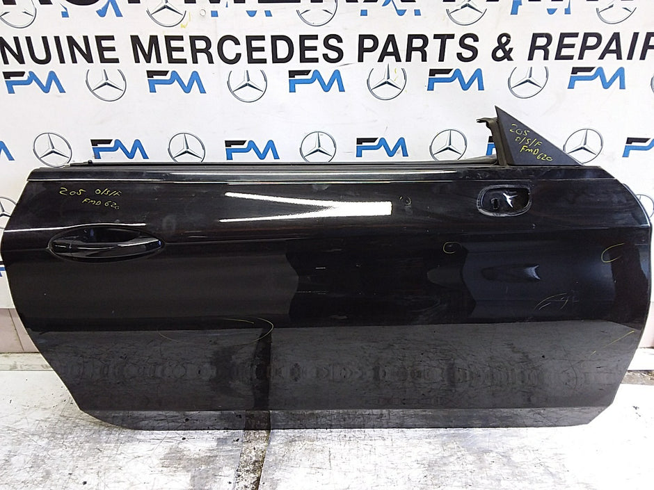 MERCEDES C-CLASS C205  DRIVER FRONT DOOR OSF BLACK 2015 ONWARDS COMPLETE FMD620