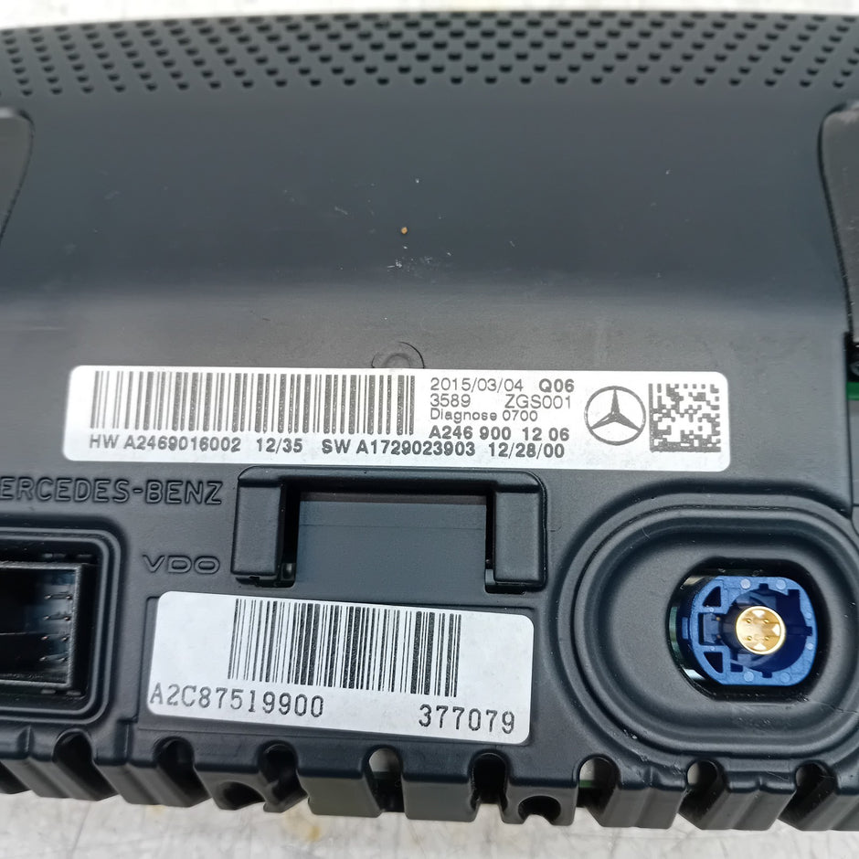 MERCEDES BENZ A-CLASS W176 DISPLAY SCREEN A2469001206 2014 ON FM001498