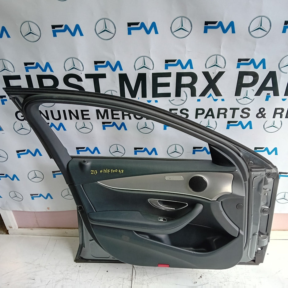 MERCEDES BENZ E-CLASS W213 PASSENGER SIDE FRONT DOOR N/S/F COMPLETE GREY FMD48