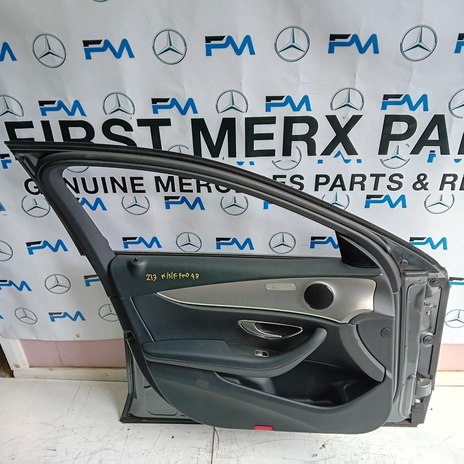 MERCEDES BENZ E-CLASS W213 PASSENGER SIDE FRONT DOOR N/S/F COMPLETE GREY FMD48