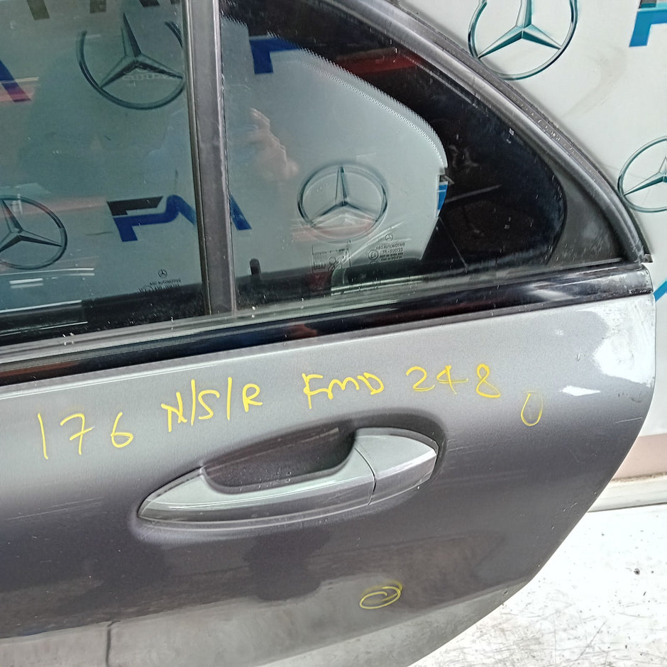 MERCEDES A-CLASS W176 PASSENGER REAR DOOR NSR GREY 2012-18 COMPLETE FMD248