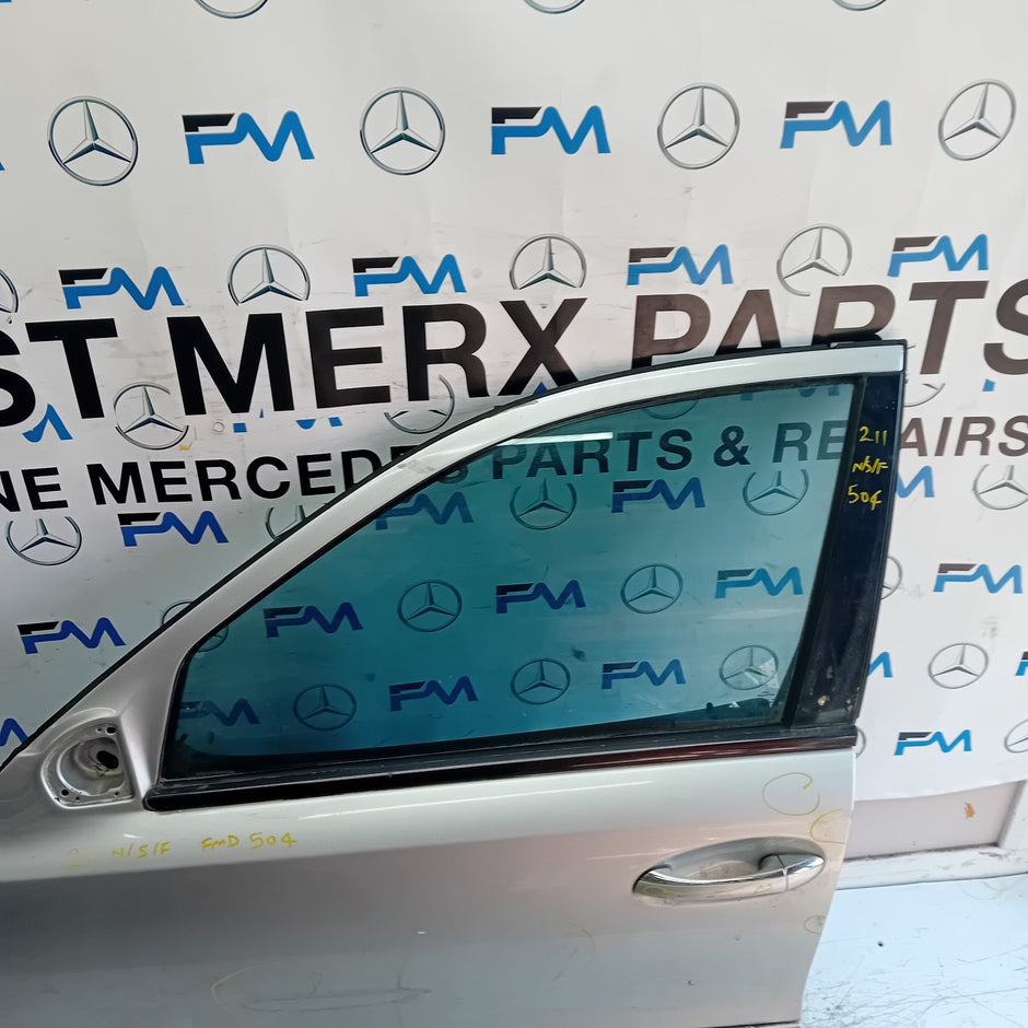 MERCEDES E-CLASS W211 PASSENGER FRONT DOOR NSF 2009 SILVER FMD504