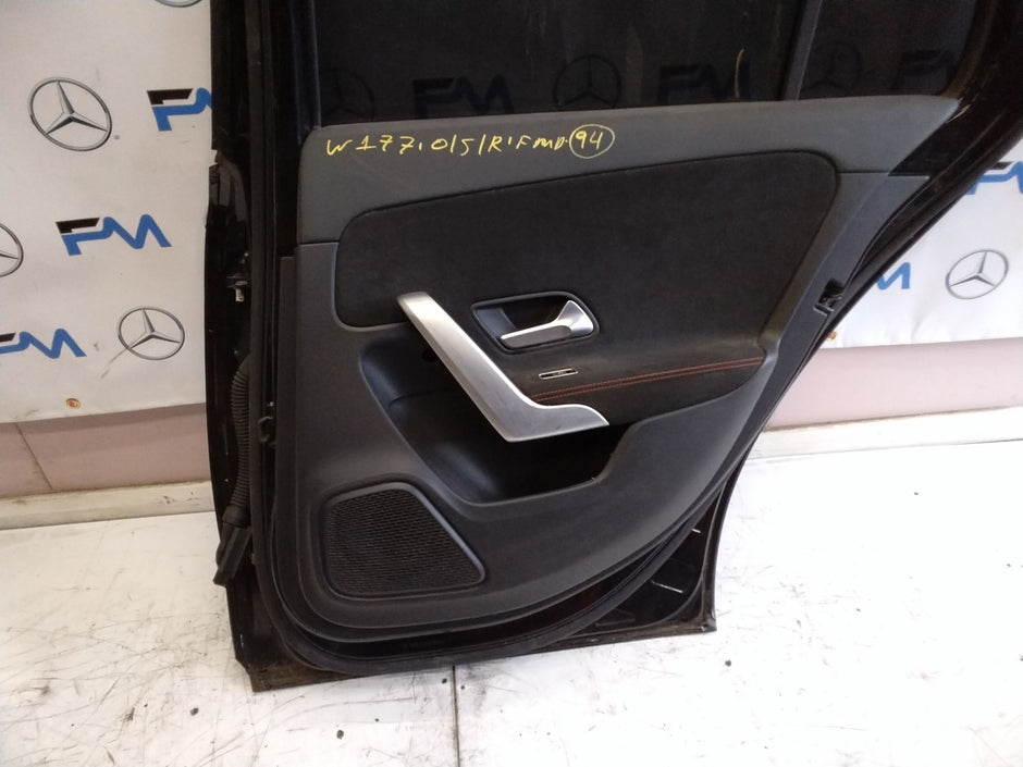 MERCEDES BENZ  A-CLASS W177 DRIVER SIDE REAR DOOR O/S/R COMPLETE BLACK FMD94