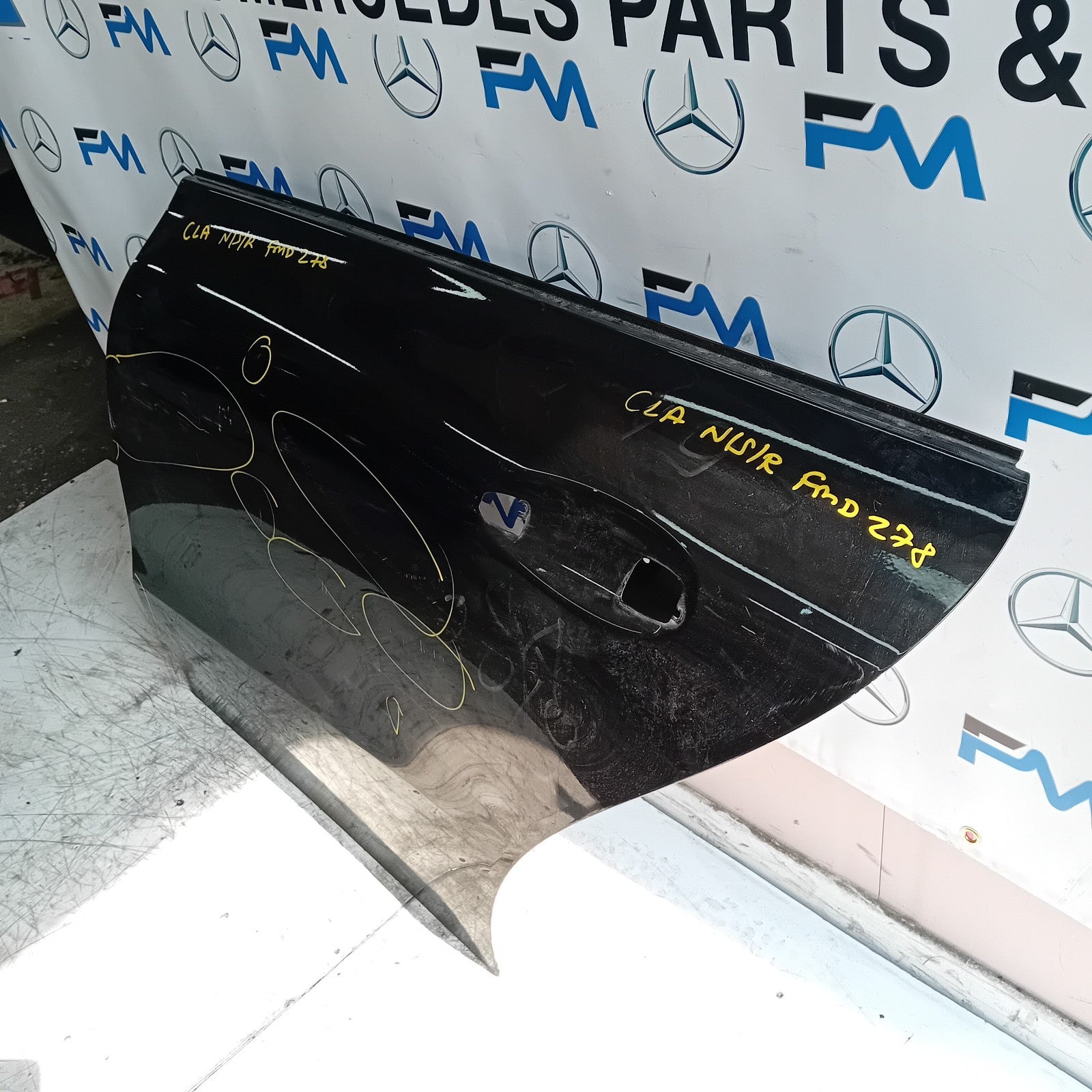 MERCEDES BENZ CLA W118 PASSENGER REAR SIDE DOOR NSR 2019 ON BLACK FMD278