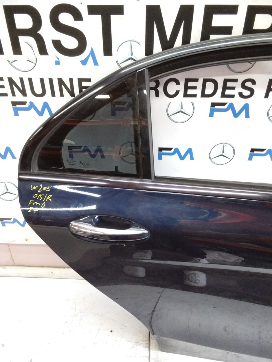 MERCEDES BENZ C-CLASS W205 DRIVER SIDE REAR DOOR O/S/R COMPLETE BLUE FMD87