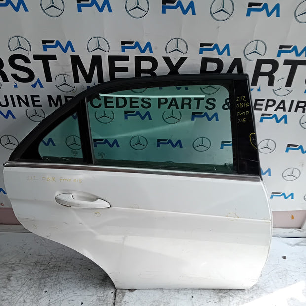 MERCEDES BENZ E-CLASS W212 DRIVER REAR DOOR OSR WHITE 2009-16 COMPLETE FMD215
