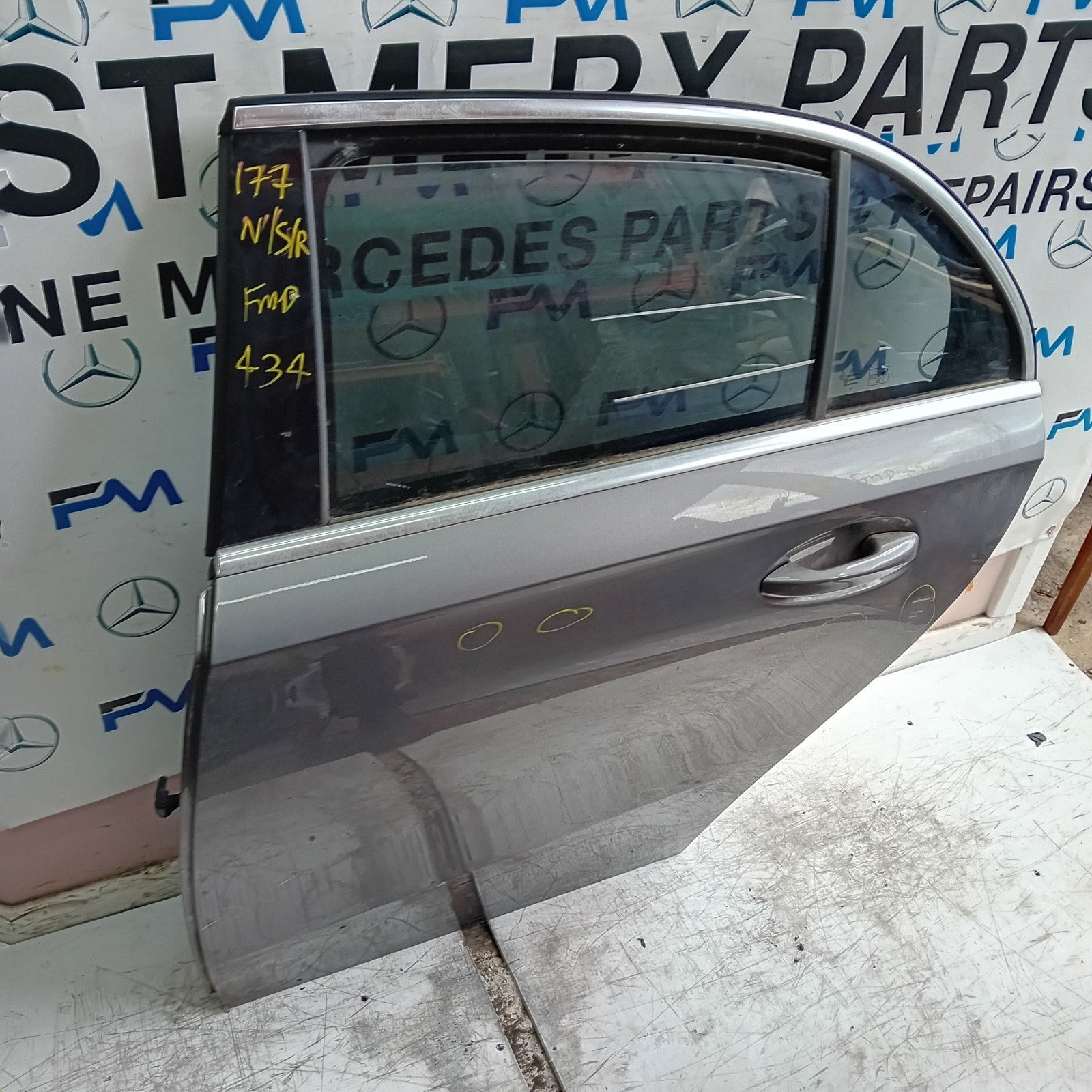 MERCEDES A-CLASS W177 PASSENGER REAR DOOR NSR GREY 2018 ON COMPLETE FMD434