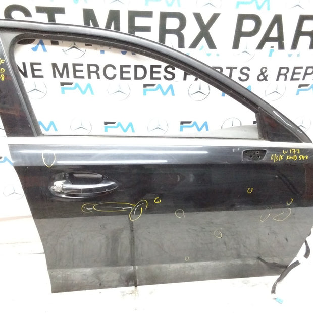 MERCEDES BENZ  A-CLASS W177  DRIVER FRONT DOOR OSF BLACK 2018-22 FMD548