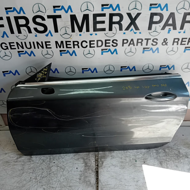 MERCEDES C-CLASS W205 CP PASSENGER FRONT DOOR NSF 2016 ON GREY COMPLETE FMD365