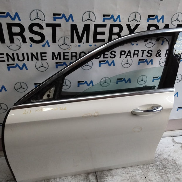 MERCEDES E-CLASS W213 SLN PASSENGER FRONT DOOR NSF WHITE 2016 ON COMPLETE FMD326