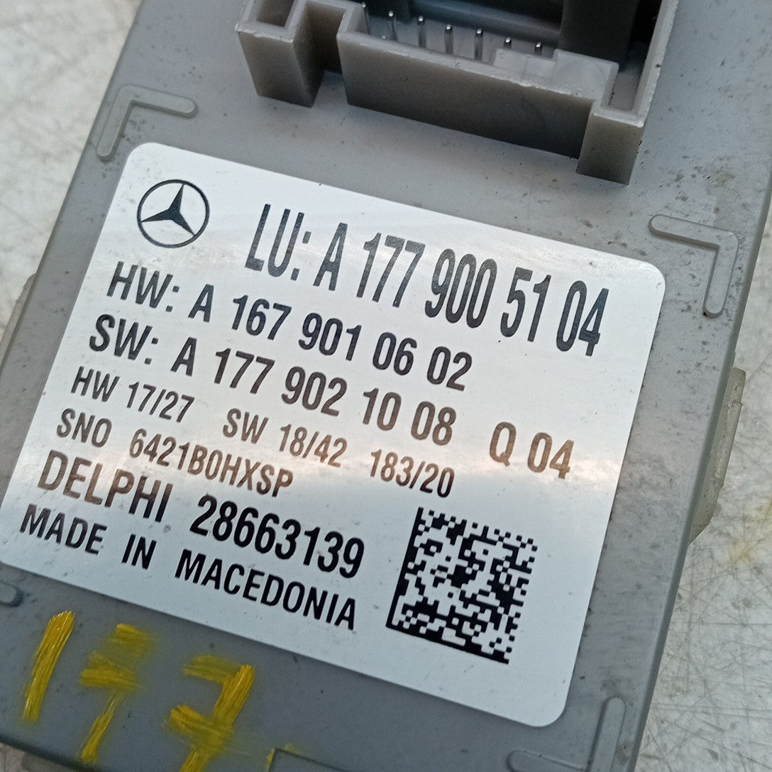 MERCEDES A-CLASS W177 2015  LIGHT CONTROL UNIT  A1779005104  FM001337