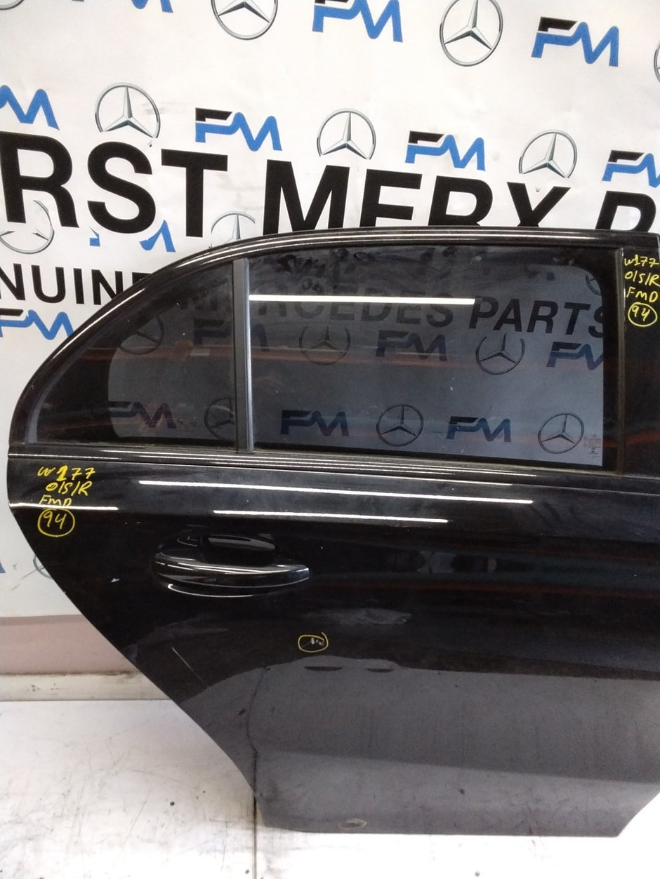 MERCEDES BENZ  A-CLASS W177 DRIVER SIDE REAR DOOR O/S/R COMPLETE BLACK FMD94