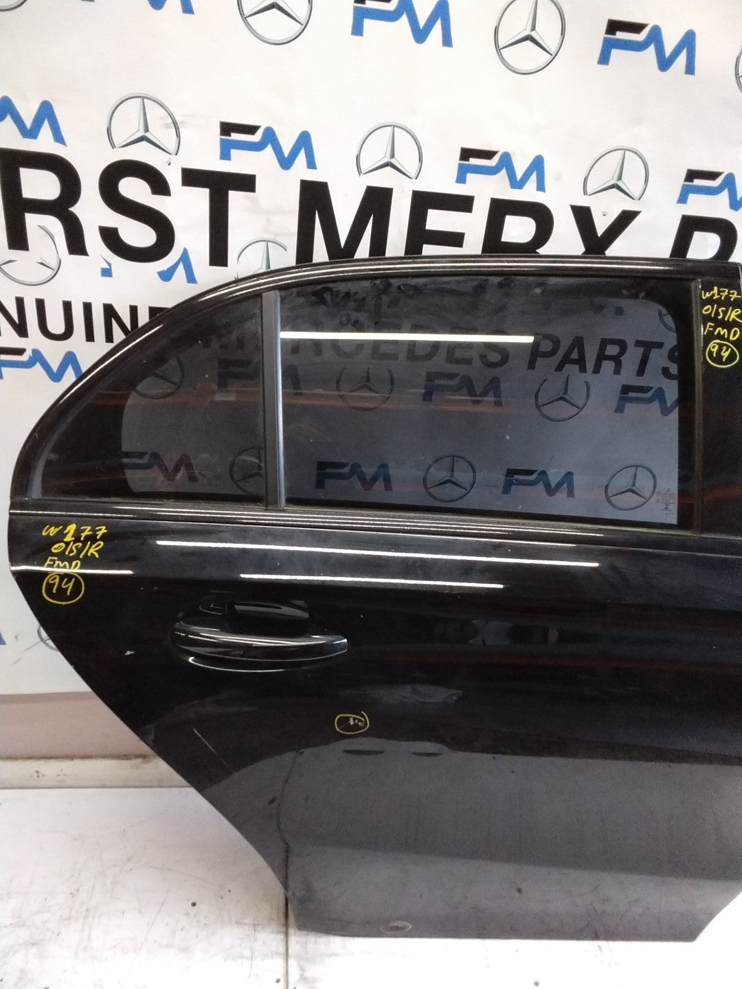 MERCEDES BENZ  A-CLASS W177 DRIVER SIDE REAR DOOR O/S/R COMPLETE BLACK FMD94