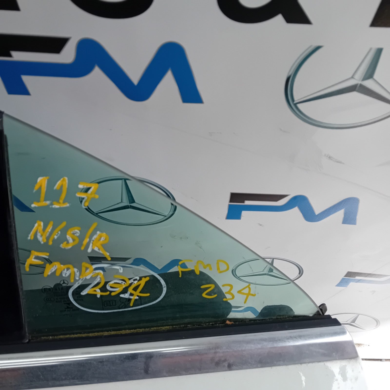 MERCEDES CLA W117 PASSENGER REAR DOOR NSR WHITE 2013-19 COMPLETE FMD234