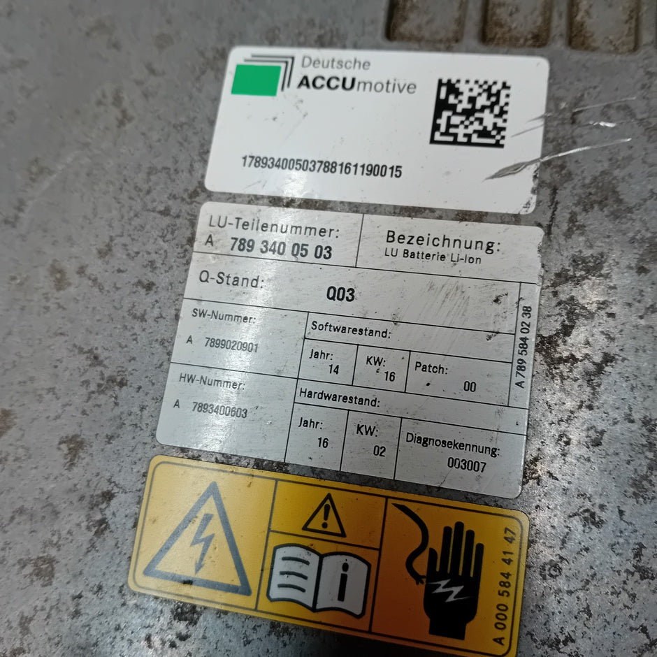 MERCEDES C CLASS W205 HYBRID CAR BATTERY A7893400503 A2055407112 FM001218