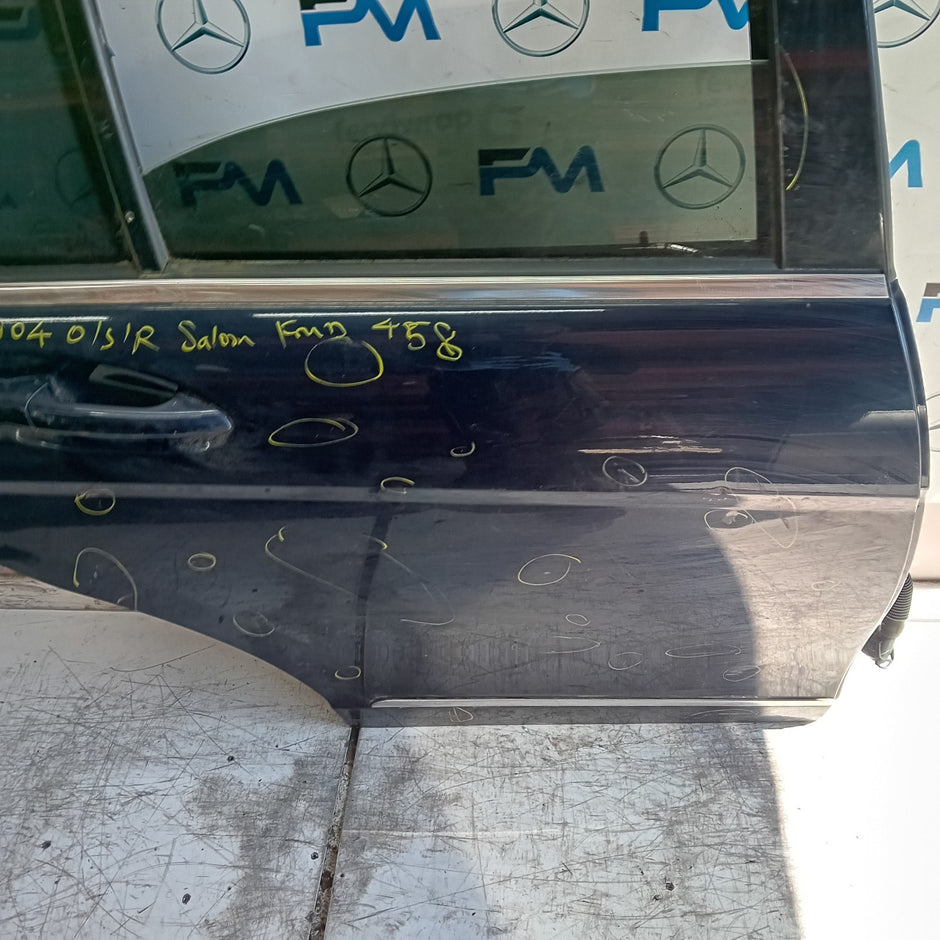 MERCEDES C-CLASS W204 SLN DRIVER REAR DOOR OSR BLUE 2008-14 COMPLETE FMD458