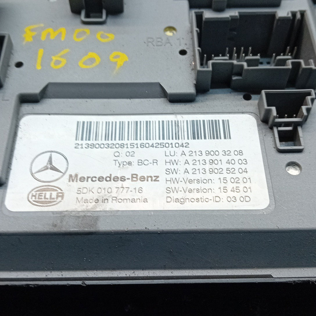 MERCEDES BENZ E-CLASS SAM CONTROL MODULE W213 A2139003208 2016 FM001609