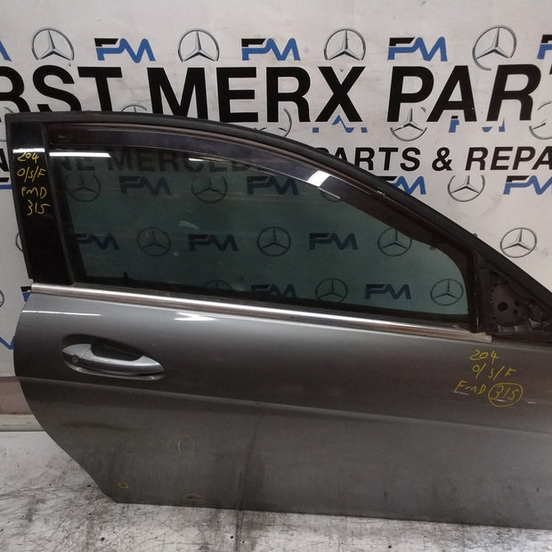 MERCEDES BENZ C-CLASS W204 DRIVER FRONT DOOR OSF GREY 2007-2014 COMPLETE FMD315