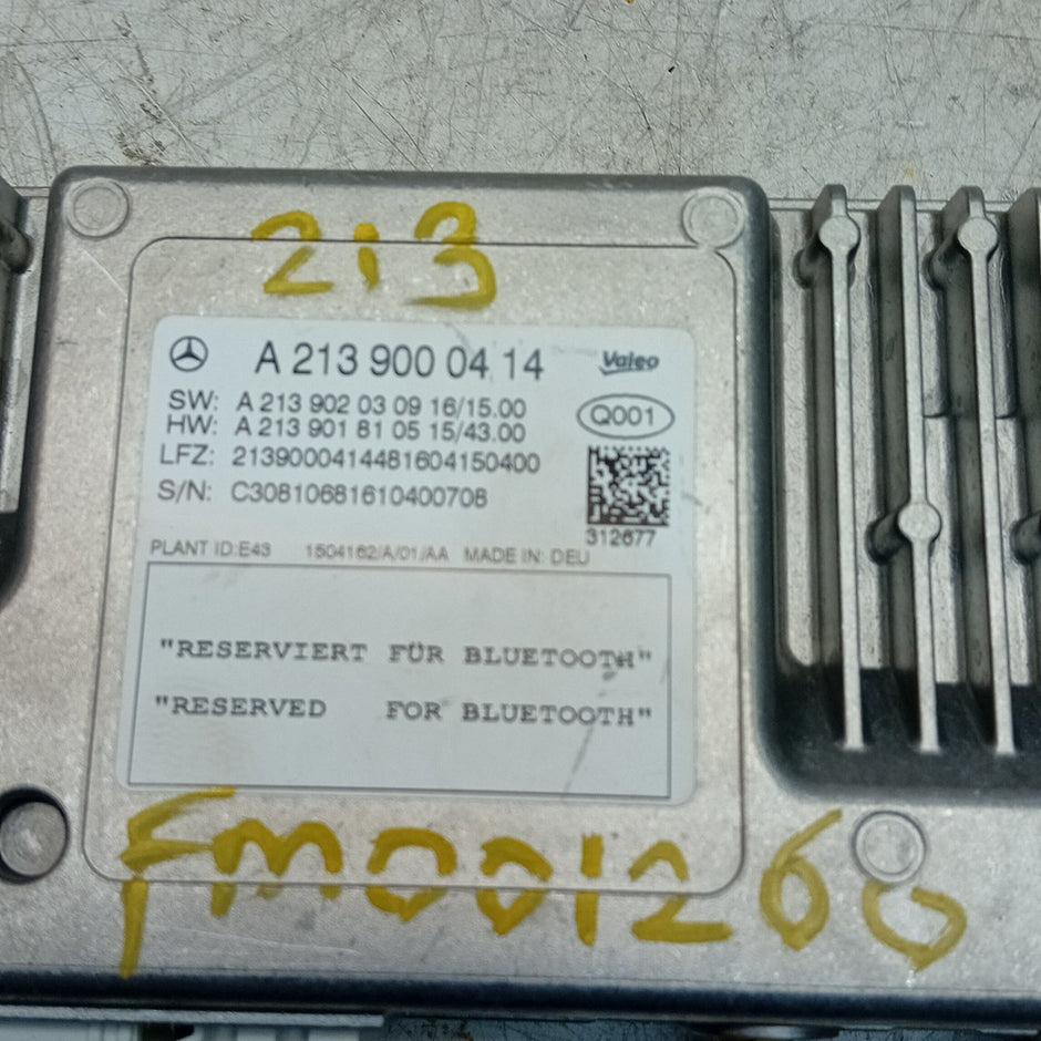 MERCEDES C-CLASS W213 BLUETOOTH PARKING CONTROL MODULE A2139000414 FM001260