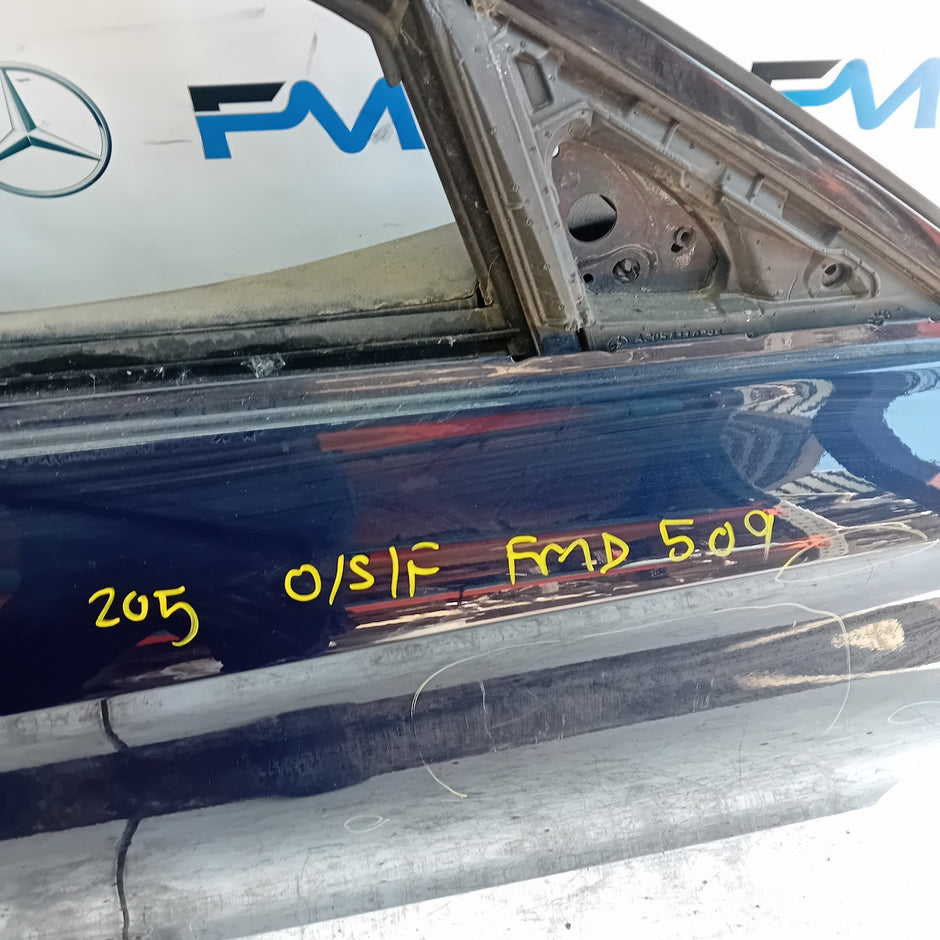 MERCEDES C-CLASS W205 DRIVER FRONT DOOR OSF 2014 BLUE COMPLETE  FMD509