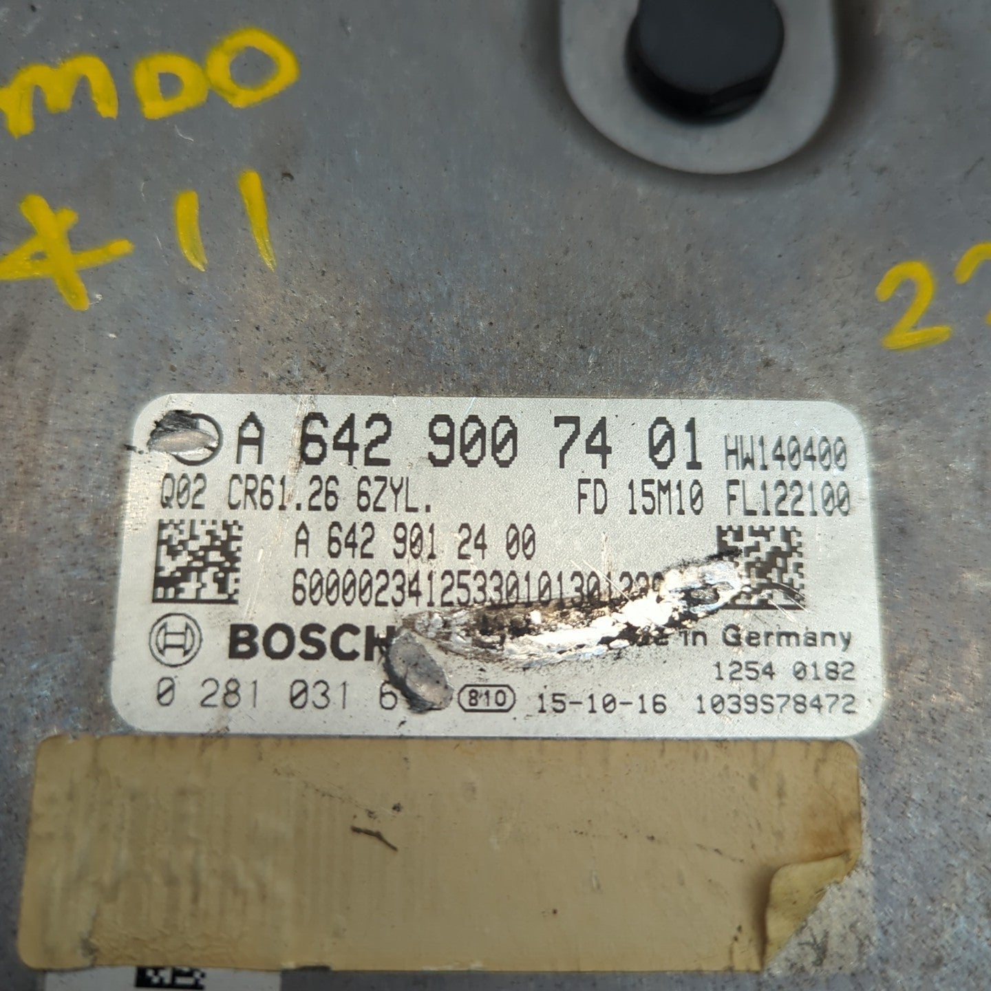 MERCEDES S-CLASS W222 ECU DIESEL ENGINE CONTROL MODULE A6429007401 FM001411