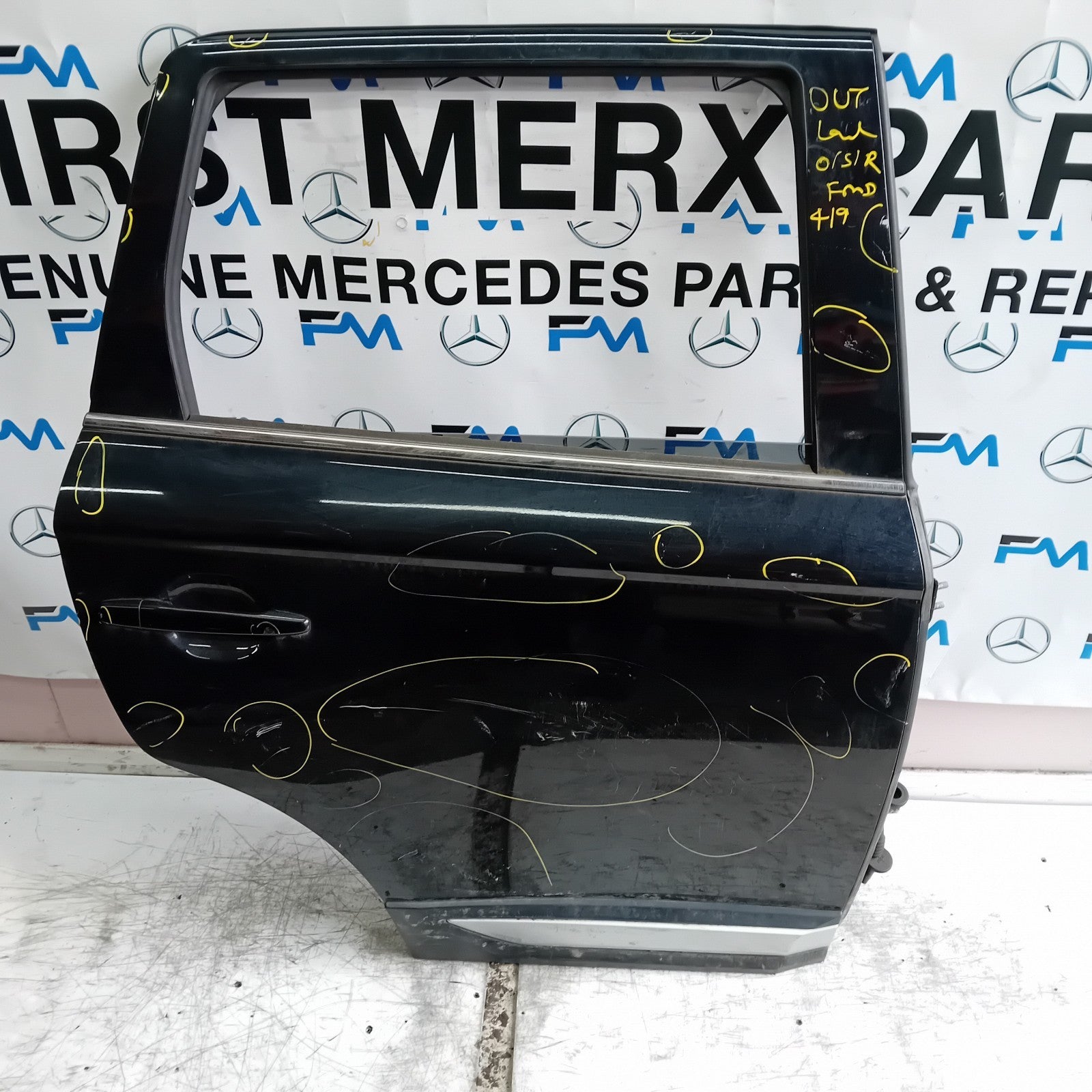MITSUBISHI OUTLANDER MK3 DRIVER SIDE REAR DOOR OSR 2013 BLACK FMD419