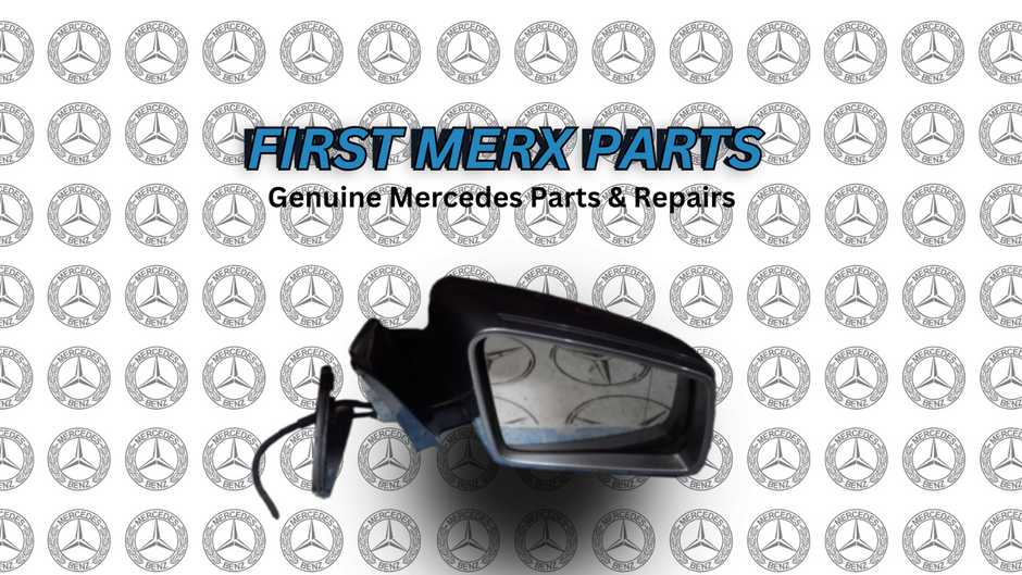MERCEDES BENZ E CLASS W212 2009-13 DRIVER SIDE DOOR MIRROR SILVER - PUDDLE LIGHT