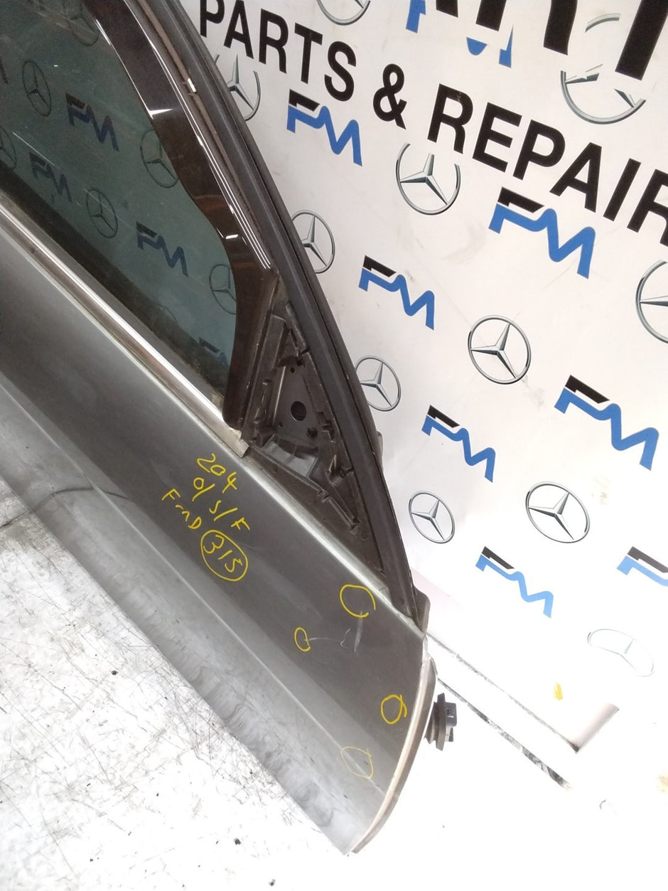 MERCEDES BENZ C-CLASS W204 DRIVER FRONT DOOR OSF GREY 2007-2014 COMPLETE FMD315