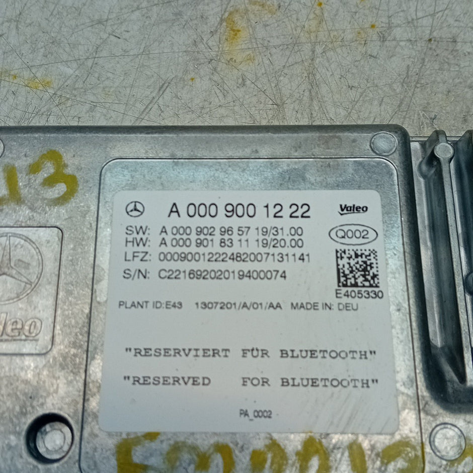 MERCEDES C-CLASS W213 BLUETOOTH PARKING CONTROL MODULE 2016 A0009001222 FM001335