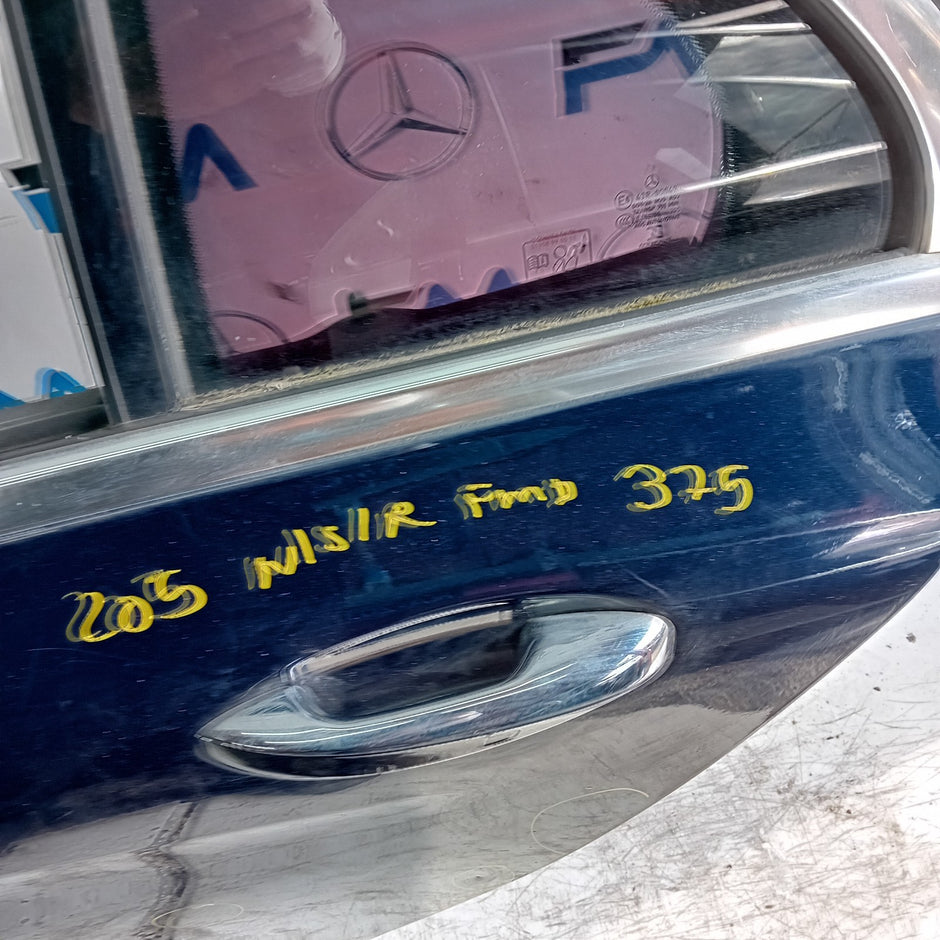 MERCEDES C-CLASS W205 SLN PASSENGER REAR DOOR NSR BLUE 2014 ON COMPLETE FMD375