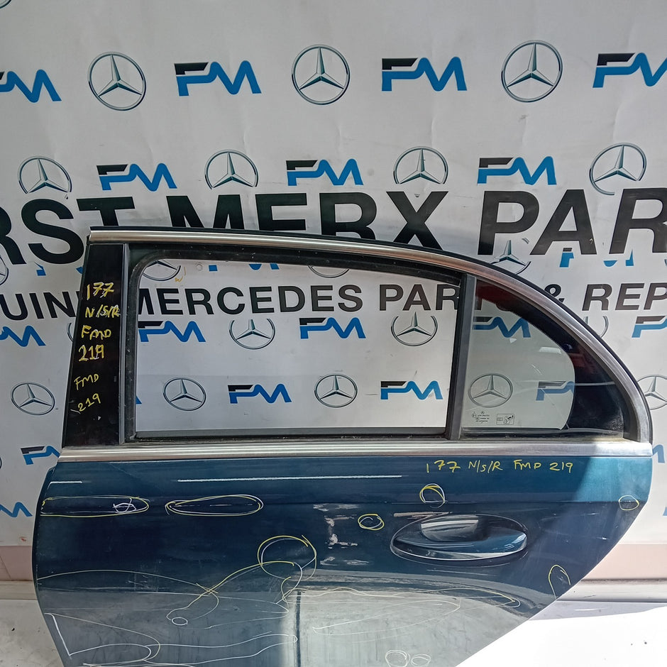 MERCEDES A-CLASS W177 SLN PASSENGER REAR DOOR NSR BLUE 2016 ON COMPLETE FMD219