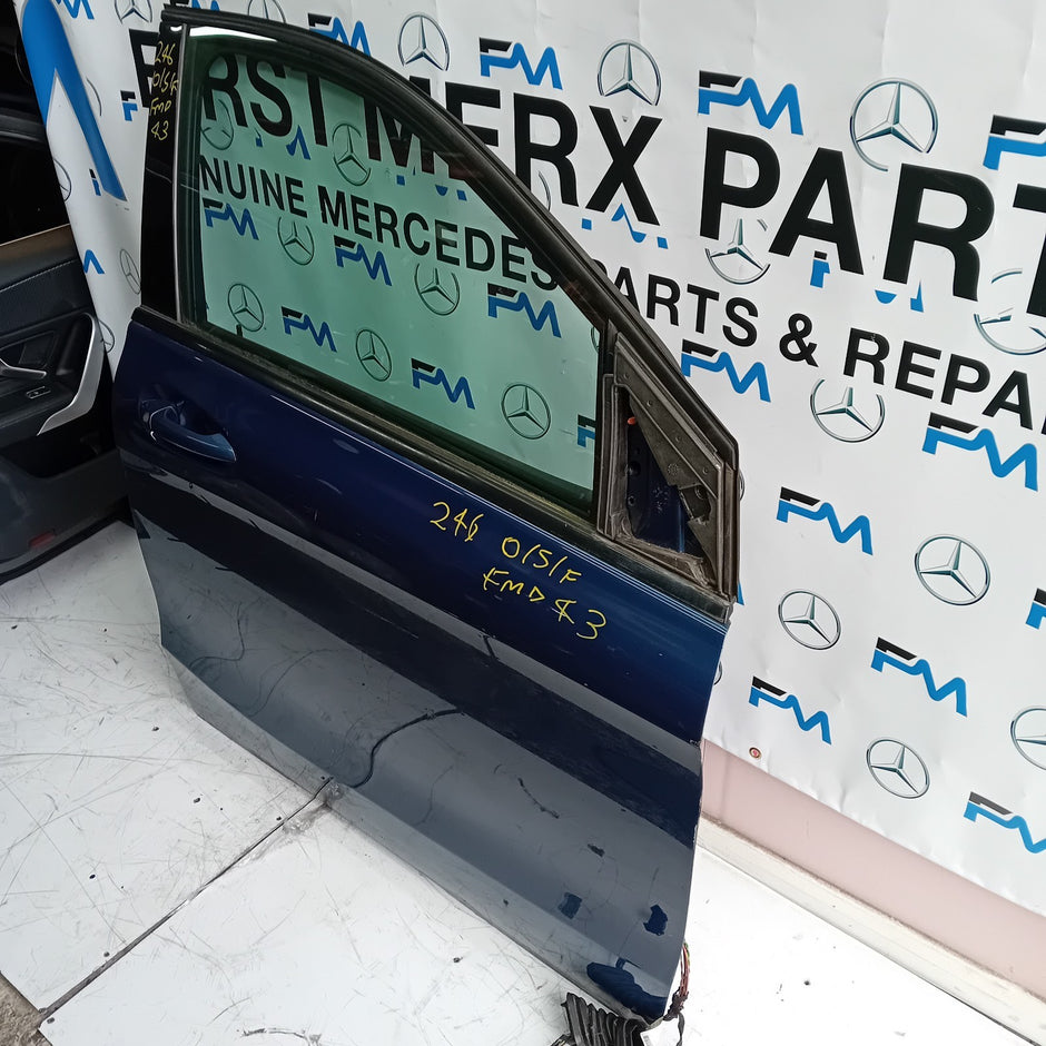 MERCEDES BENZ B-CLASS W246 DRIVER SIDE FRONT DOOR O/S/F COMPLETE BLUE FMD43