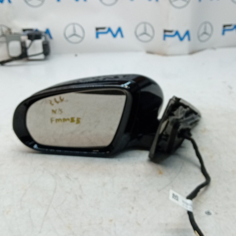 MERCEDES S-CLASS W222 PASSENGER WING MIRROR NS BLACK A2228101516 2014 PL FMM55