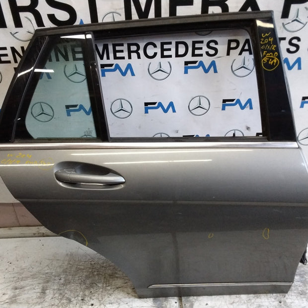 MERCEDES C-CLASS S204 EST DRIVER REAR DOOR OSR GREY 2008-14 FMD549