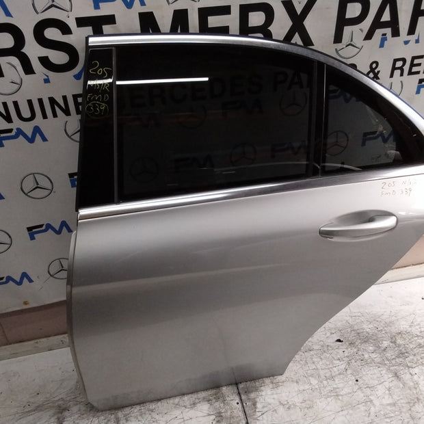 MERCEDES C-CLASS W205 SLN PASSENGER REAR DOOR NSR SILVER 2014 ON COMPLETE FMD339