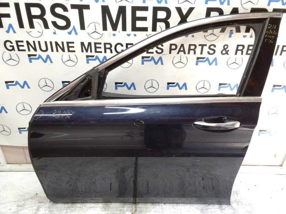 MERCEDES E-CLASS W213 SLN PASSENGER FRONTDOOR NSF BLUE 2016-2023 COMPLETE FMD570