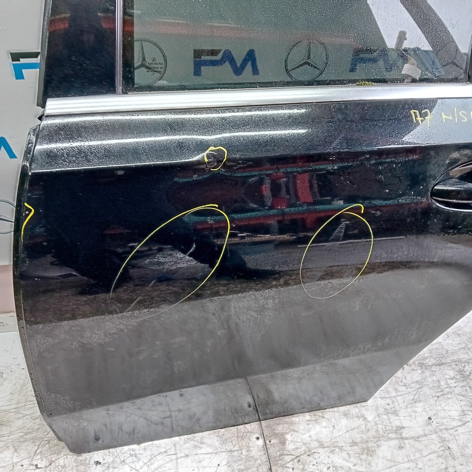 MERCEDES A-CLASS W177 PASSENGER REAR DOOR NSR BLACK 2018 ON COMPLETE FMD246