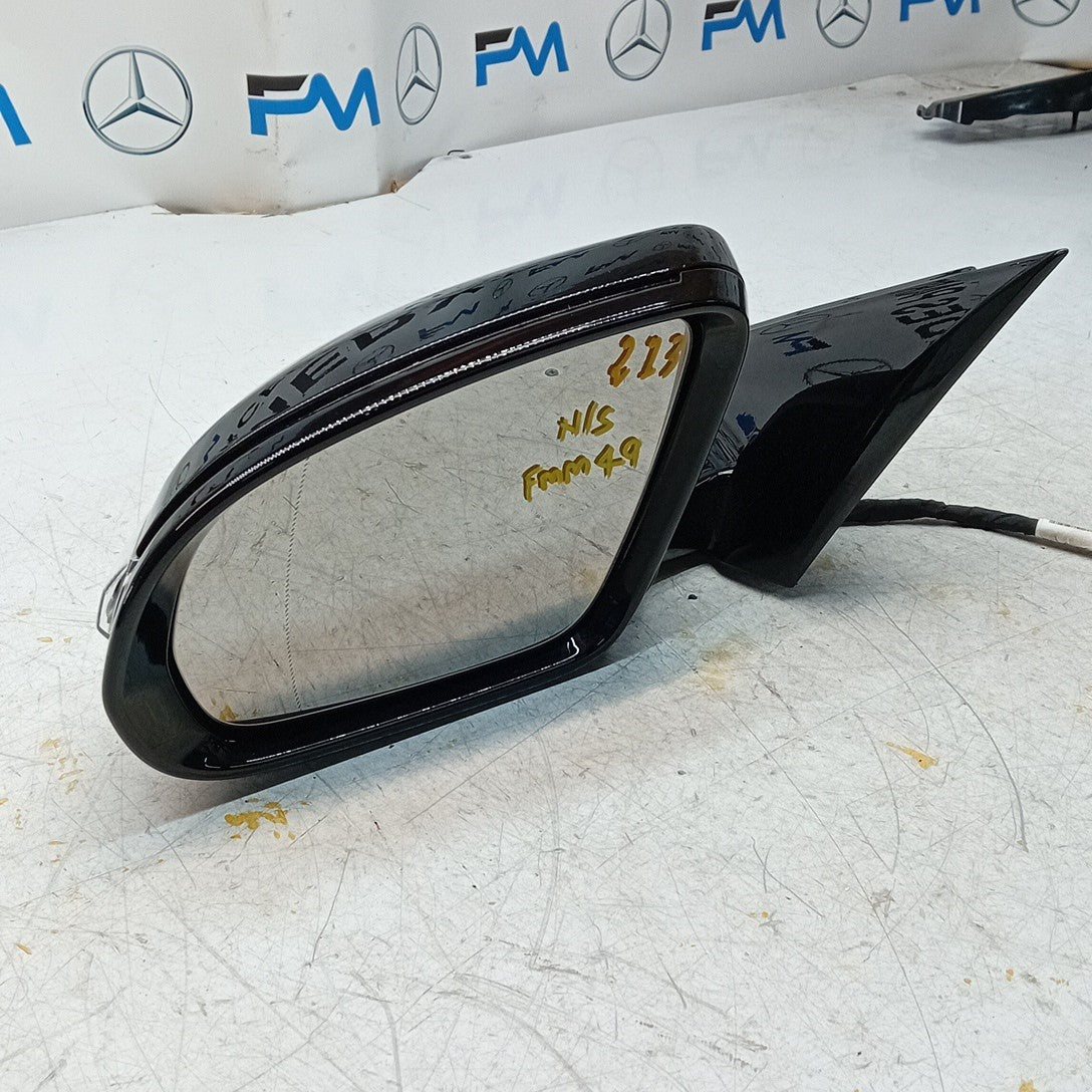 MERCEDES E-CLASS W213 PASSENGER SIDE WING MIRROR BLACK A2138102500 PL 2016 FMM49