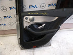 MERCEDES BENZ  C-CLASS W205 DRIVER SIDE REAR DOOR O/S/R COMPLETE SILVER FMD100