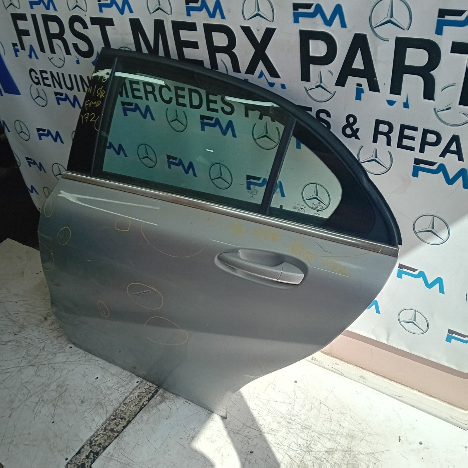MERCEDES A-CLASS W176 PASSENGER REAR DOOR NSR SILVER 2012-18 COMPLETE FMD172