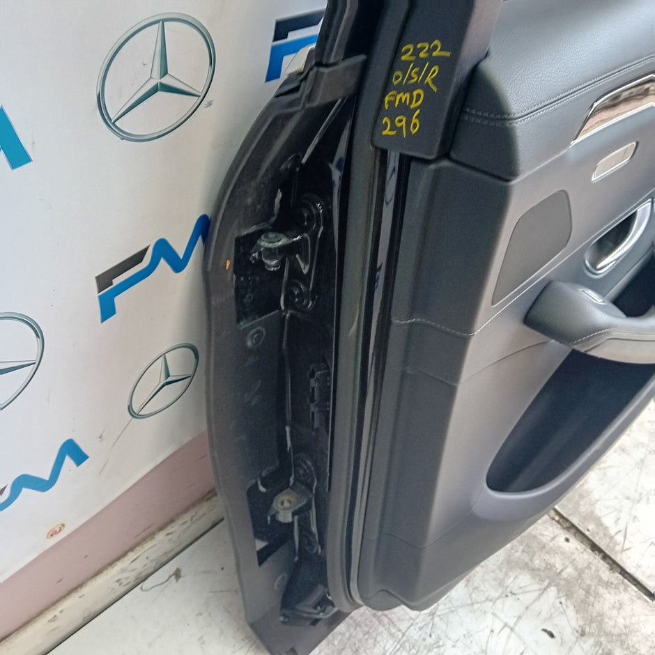 MERCEDES S-CLASS W222 SLN DRIVER REAR DOOR OSR BLACK 2014 ON COMPLETE FMD296