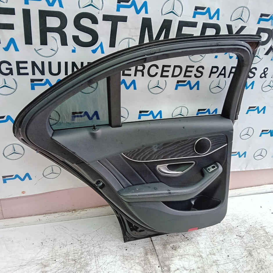 MERCEDES C-CLASS W205 SLN PASSENGER REAR DOOR NSR BLACK 2014 ON COMPLETE FMD241