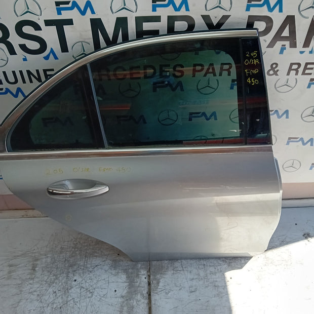 MERCEDES C-CLASS W205 SLN DRIVER REAR DOOR OSR SILVER 2014 ON COMPLETE FMD450