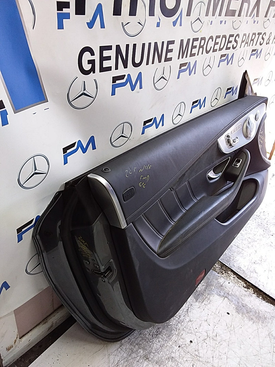 MERCEDES C-CLS C205 COUPE PASSENGER FRONT DOOR NSF GREY 2016 ONW COMPLETE FMD616