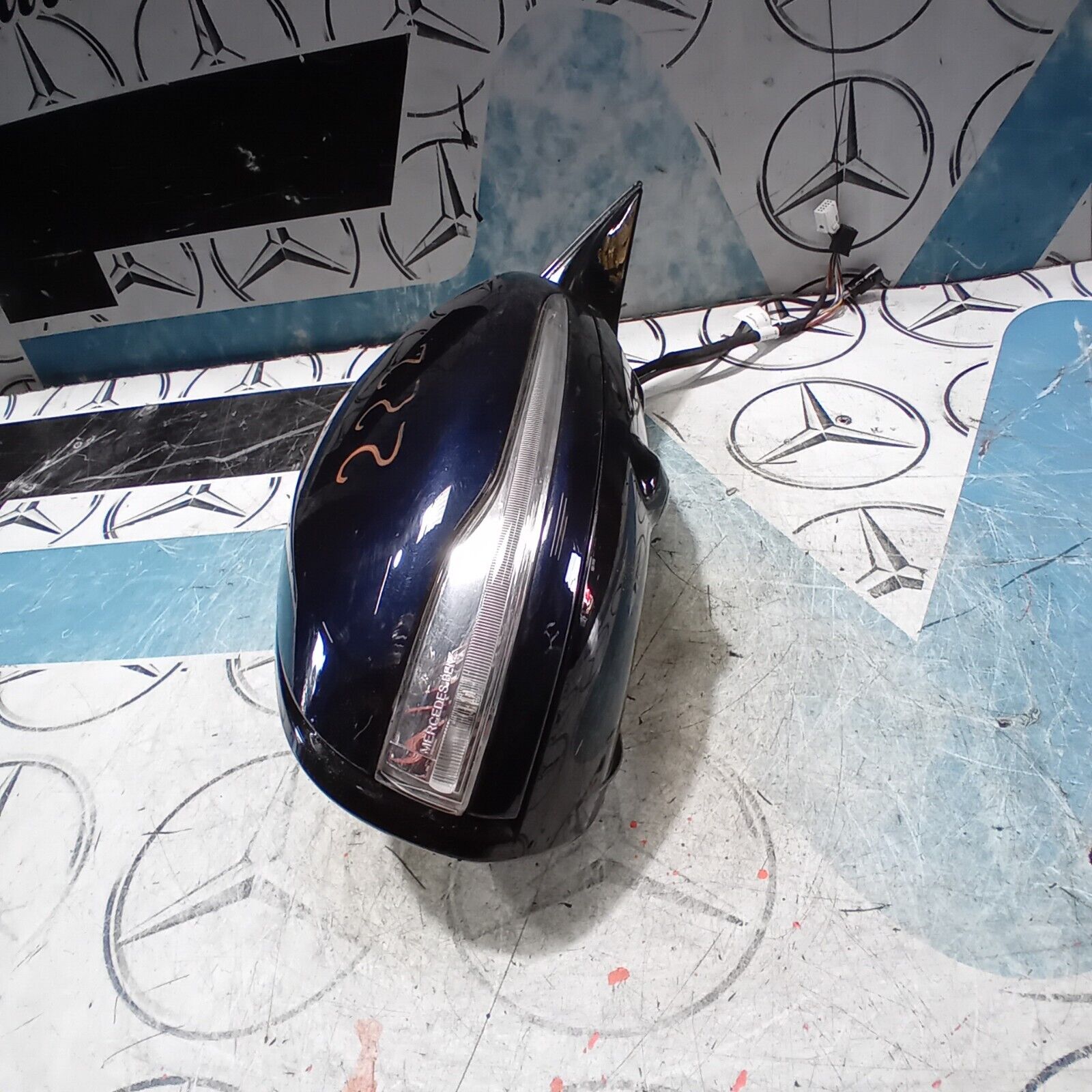 2017-2021 MERCEDES S CLASS W222 DRIVER SIDE POWER FOLD WING MIRROR BLUE