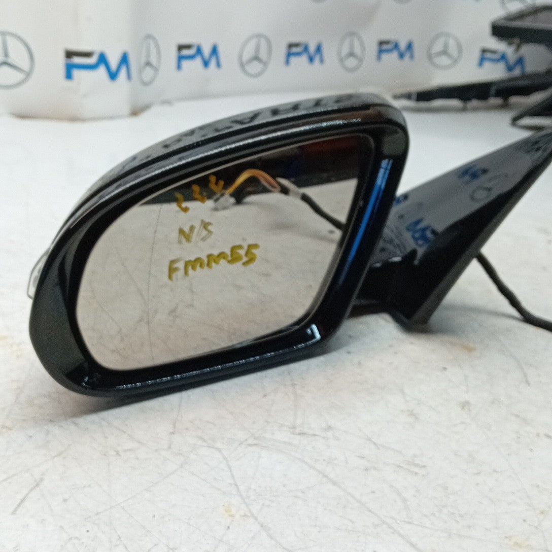 MERCEDES S-CLASS W222 PASSENGER WING MIRROR NS BLACK A2228101516 2014 PL FMM55