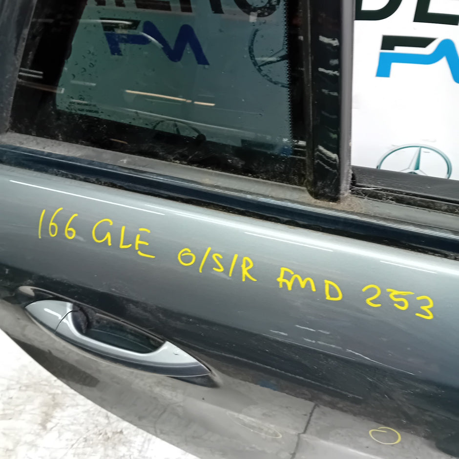MERCEDES GLE W166 DRIVER REAR DOOR OSR GREY 2015-19 COMPLETE FMD253