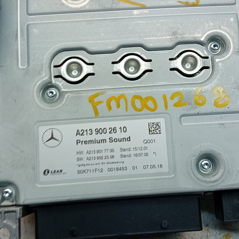 MERCEDES BENZ S-CLASS W222 SOUND SYSTEM AMPLIFIER A2229002610 FM001268