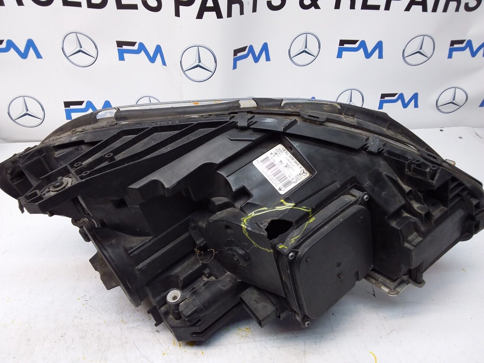 2013 MERCEDES B-CLASS W246 HEADLIGHT PASSENGER NS A2468207361 FMH122 (DAMAGED)